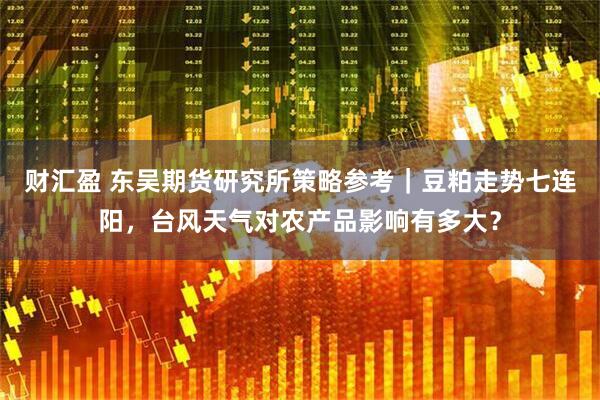 财汇盈 东吴期货研究所策略参考｜豆粕走势七连阳，台风天气对农产品影响有多大？