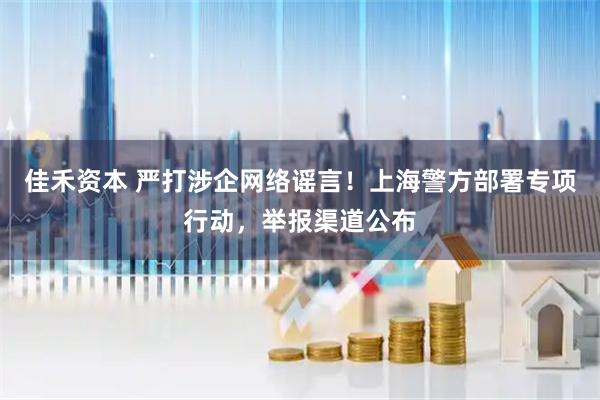 佳禾资本 严打涉企网络谣言！上海警方部署专项行动，举报渠道公布